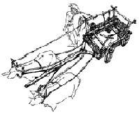 Drawing of wheeled cart. (Click on image to view larger.)